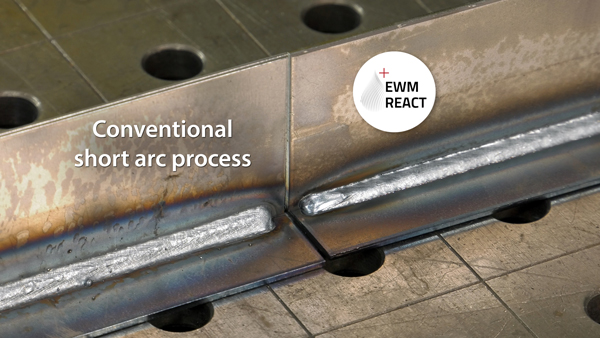 EWM React reduced heat input